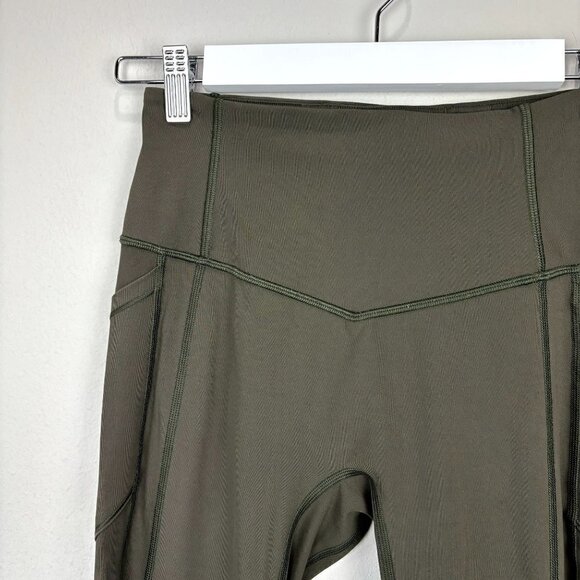 Lululemon All The Right Places Crop II *23" Dark Olive 6 - Picture 5 of 9